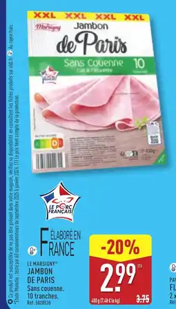ALDI LE MARSIGNY Jambon de paris offre