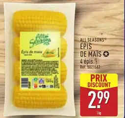 ALDI ALL SEASONS Épis de maïs offre
