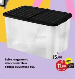 Maxi Bazar Boite rangement avec couvercle à double ouverture offre