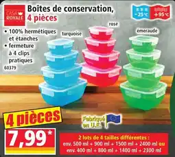 Norma CASA ROYALE Boîtes de conservation offre