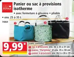 Norma CASA ROYALE Panier ou sac à provisions isotherme offre