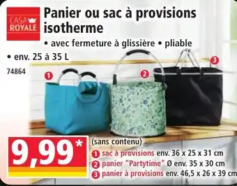 CASA ROYALE Panier ou sac à provisions isotherme