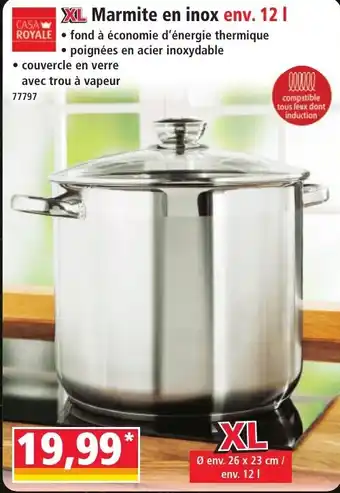 CASA ROYALE Marmite en inox
