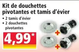 Norma Kit de douchettes pivotantes et tamis d'évier offre
