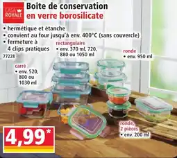 Norma CASA ROYALE Boîte de conservation en verre borosilicate offre