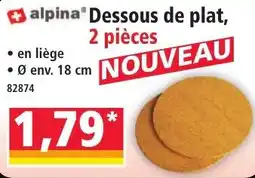 Norma alpina Dessous de plat offre