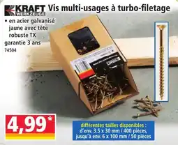 Norma KRAFT Vis multi-usages à turbo-filetage offre