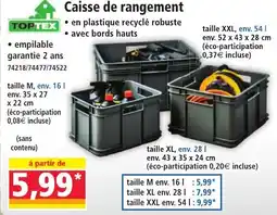 Norma TOPTEX Caisse de rangement offre