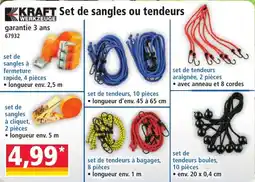 Norma KRAFT Set de sangles ou tendeurs offre