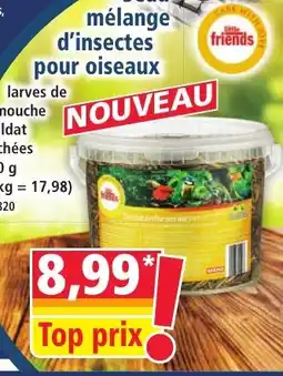 Norma little friends mélange d'insectes pour oiseaux offre