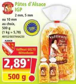 Norma Valfleurï Pâtes d'Alsace offre