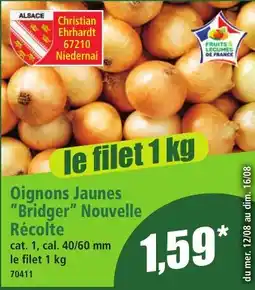 Norma Oignons Jaunes "Bridger" Nouvelle Récolte offre