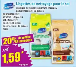 Norma SaubermAX Lingettes de nettoyage pour le sol offre