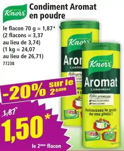 Norma Knorr Condiment Aromat en poudre offre