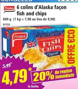 Norma Findus colin d'Alaska façon fish and chips offre