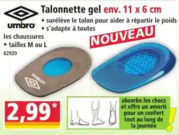 Norma umbro Talonnette gel offre