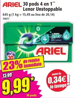 Norma ARIEL 30 pods 4 en 1 Lenor Unstoppable offre