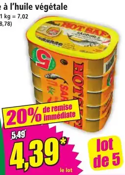 Norma HOT SAFF SARDINES offre