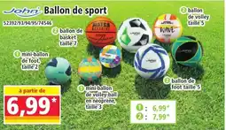 Norma Johni Ballon de sport offre