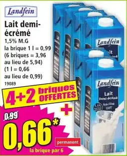 Norma Landfein Lait demi-écrémé offre