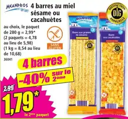 Norma MEANDROS 4 barres au miel offre