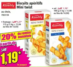 Norma Kambly Biscuits apéritifs Mini twist offre