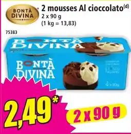 Norma BONTÀ DIVINA 2 mousses Al cioccolato offre
