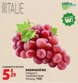Auchan RAISIN ROSÉ BIO offre