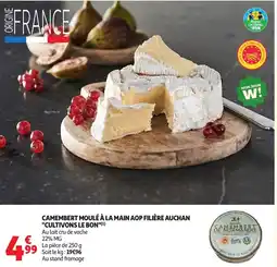 Auchan Cultivons le Bon Camembert Moulé à la Main AOP offre