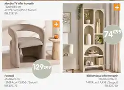 b&m Meuble TV effet travertin offre