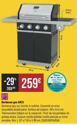 Bricorama MAGE DE TIE Barbecue gaz ARES offre