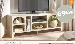 b&m Meuble TV effet travertin offre