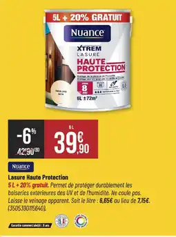 Bricorama Nuance Lasure Haute Protection offre
