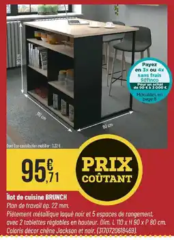 Bricorama BRUNCH Îlot de cuisine offre