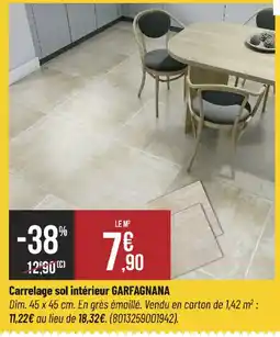 Bricorama GARFAGNANA Carrelage sol intérieur offre