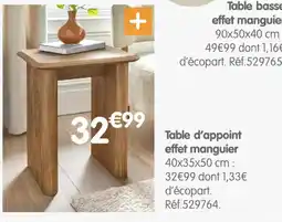 b&m Table d'appoint effet mangui offre