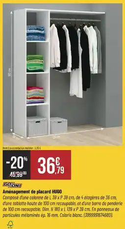 Bricorama HUGO Aménagement de placard offre