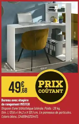 Bricorama MISTER Bureau avec étagère de rangement offre