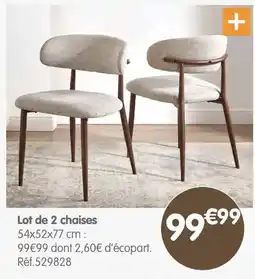 b&m Lot de 2 chaises offre