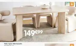 b&m Table repas effet travertin offre