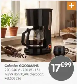 b&m GOODMANS Cafetière offre