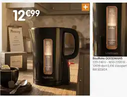 b&m Goodmans Bouilloire offre