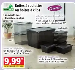 Norma Top tex boîtes à roulettes ou boîtes à clips offre