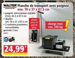 Norma Walter planche de transport avec poignée offre