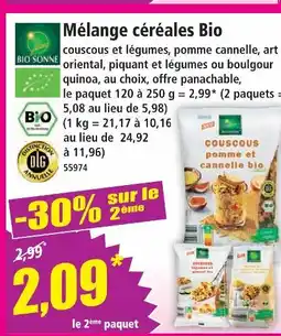 Norma Bio sonne mélange céréales bio offre