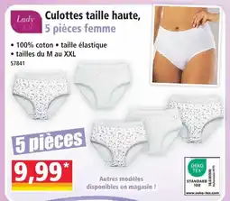 Norma Lady life culottes taille haute, 5 pièces femme offre