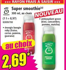 Norma Innocent super smoothie énergie boogie ruby offre