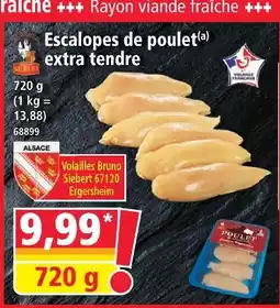 Norma Escalopes de poulet extra tendre offre
