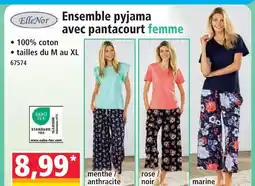 Norma Ellenor ensemble pyjama avec pantacourt femme offre