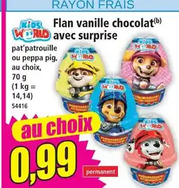 Norma Flan vanille chocolat avec surprise offre
